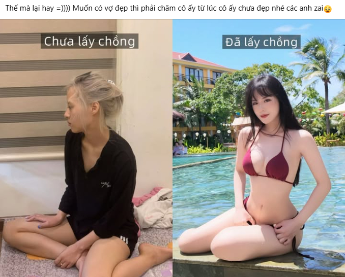 Lột xác sau khi lấy chồng, hot girl xinh đẹp đưa ra lời khuyên khiến cánh mày râu