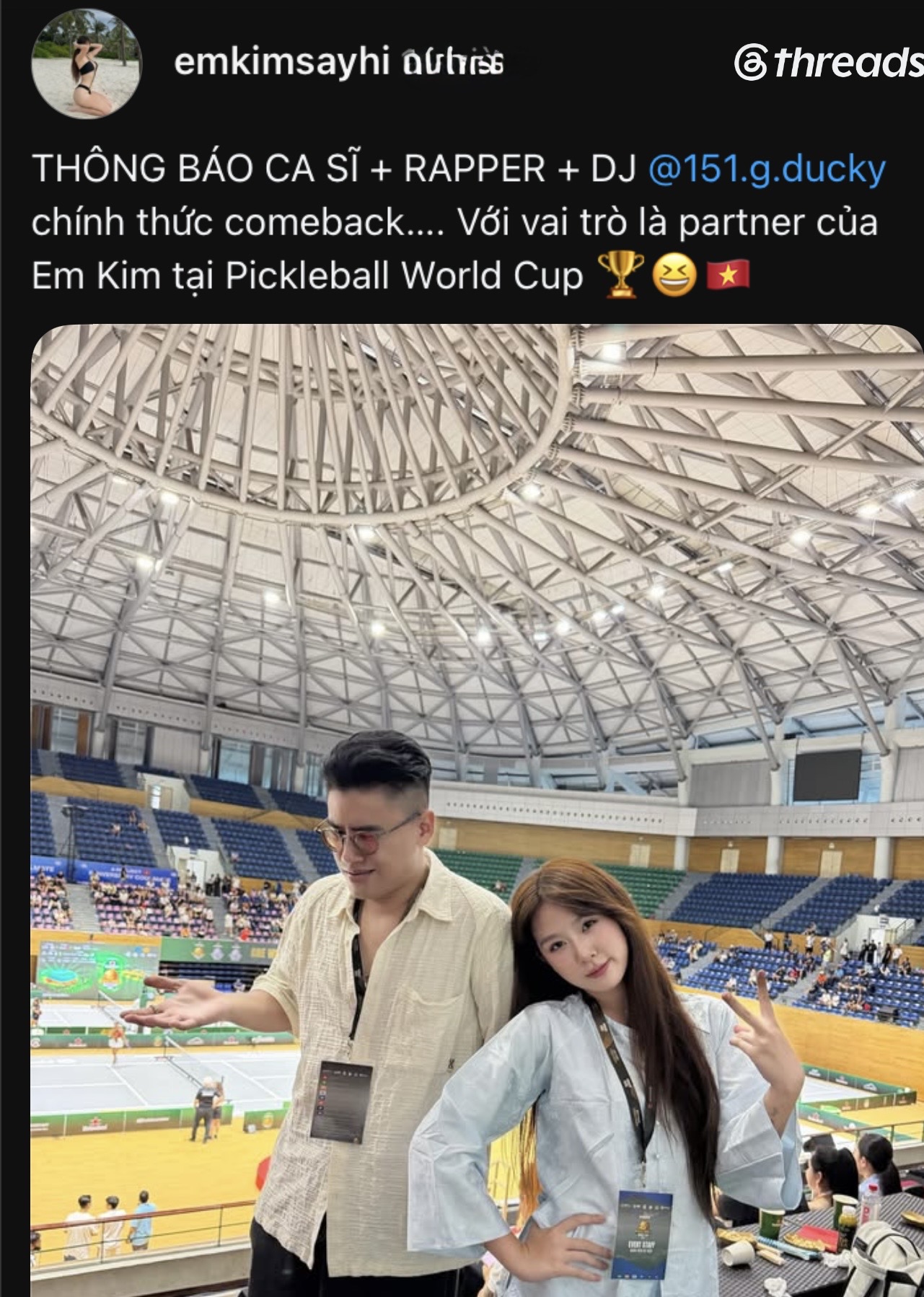 Nàng Kim phấn khích công khai