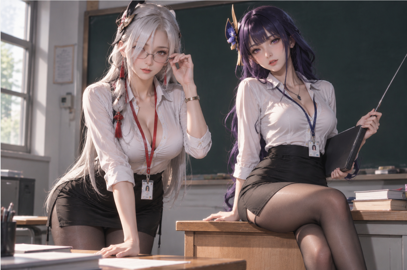 Cộng đồng mạng chia sẻ trend dùng AI biến các hot girl game và anime thành “cô giáo”, loạt tác phẩm đẹp mắt khiến người xem bất ngờ