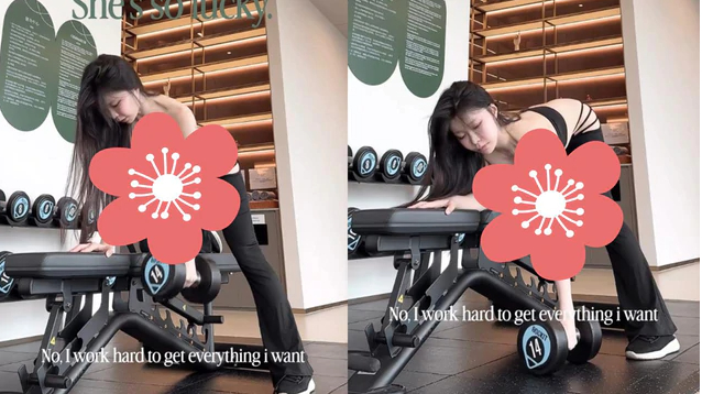 Ăn mặc gợi cảm tập tạ một tay, hot girl xinh đẹp gây chú ý tột độ, follow tăng chóng mặt