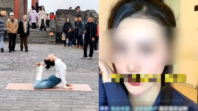 Xôn xao vụ nữ blogger Trung Quốc mặc đồ bó sát tập yoga tại di tích lịch sử, dân mạng: 