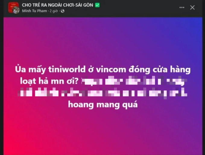 Các cửa hàng tiNiWorld ở Vincom 