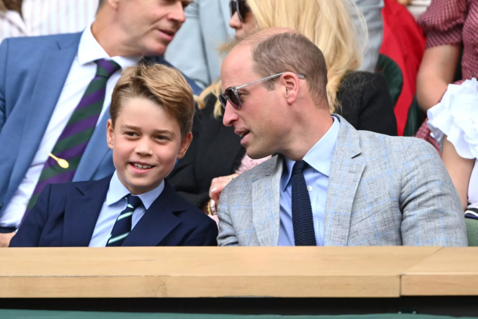 George và William tại Giải quần vợt Wimbledon vào tháng 7/2023. 