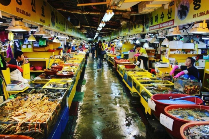Hình ảnh trong chợ Soraepogu.