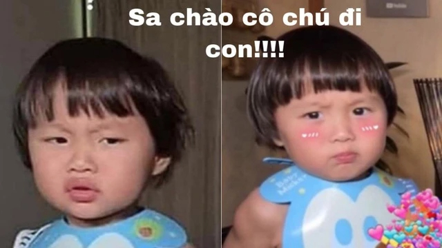 Cùng với những clip của Quỳnh Trần, biểu cảm của bé Sa khiến cộng đồng mạng phát sốt. Rất nhiều những chiếc meme “huyền thoại” được sinh ra từ 1001 biểu cảm của bé Sa.