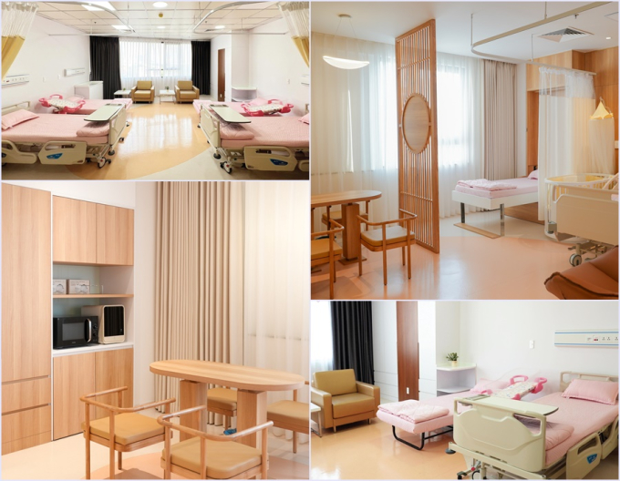 Có nhiều gói sinh giá khác nhau ở bệnh viện Phương Nam nhưng phòng nào cũng có không gian sạch đẹp, tiện nghi