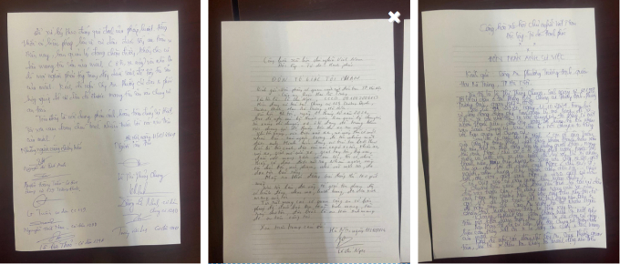 Đơn tường trình cư dân gửi cơ quan chức năng