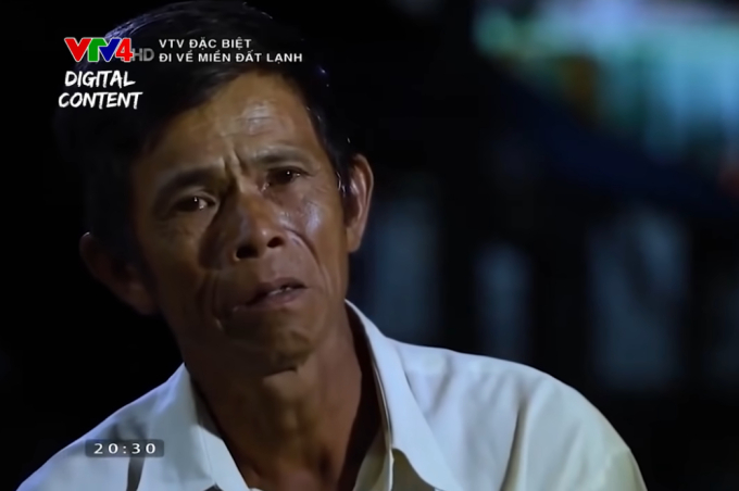 Ông Phan Văn Cư - người cùng ông Bản tìm thấy 2 bộ hài cốt liệt sỹ tựa lưng vào nhau. Nguồn ảnh: Phim tài liệu đặc biệt Đi về miền đất lạnh của VTV.