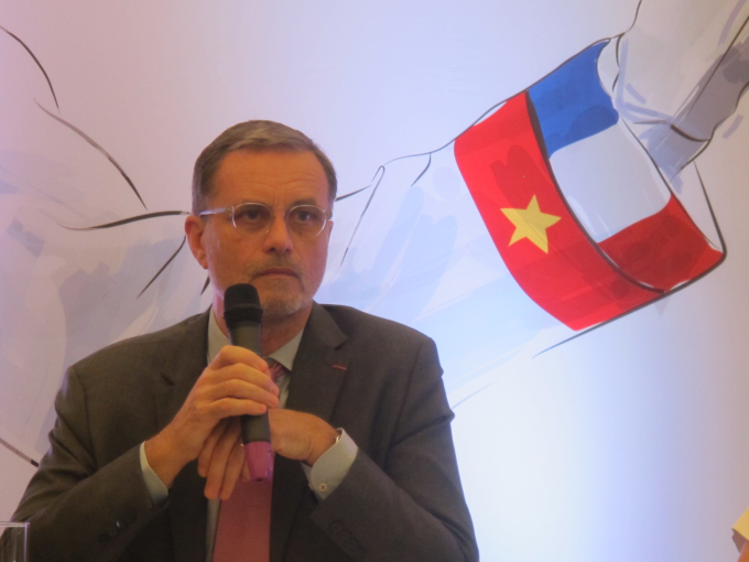 Ông Olivier Brochet - Đại sứ Pháp tại Việt Nam - cho biết: “Lễ hội lần này được tổ chức xoay quanh khẩu hiệu “Hương vị ẩm thực, Sắc màu thể thao”. Ảnh: L.Q.V