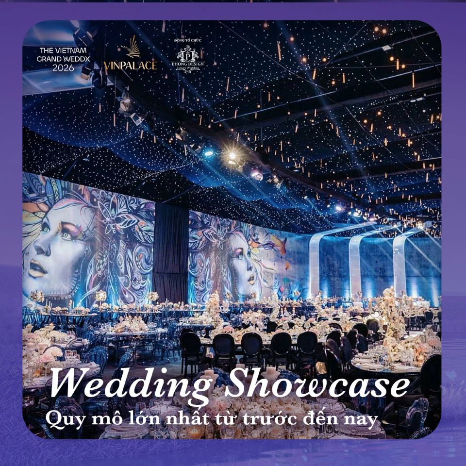 Không gian wedding showcase độc đáo kết hợp immersive led và 3D mapping