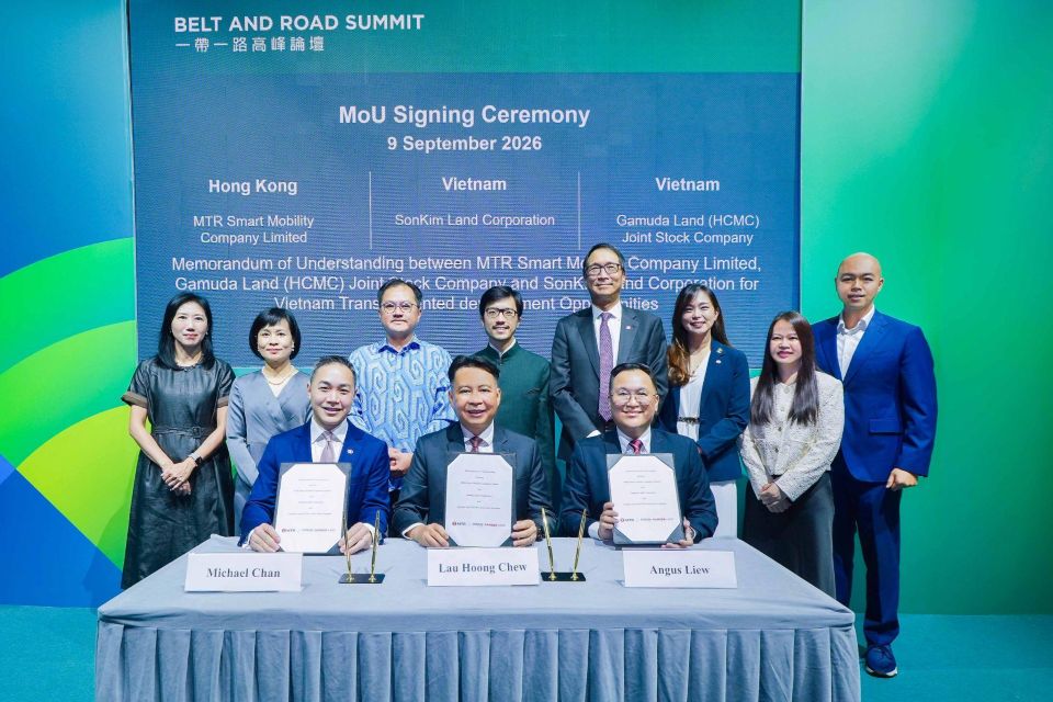SonKim Land ký kết thỏa thuận nguyên tắc phát triển ga tích hợp tại Việt Nam với MTR và Gamuda Land