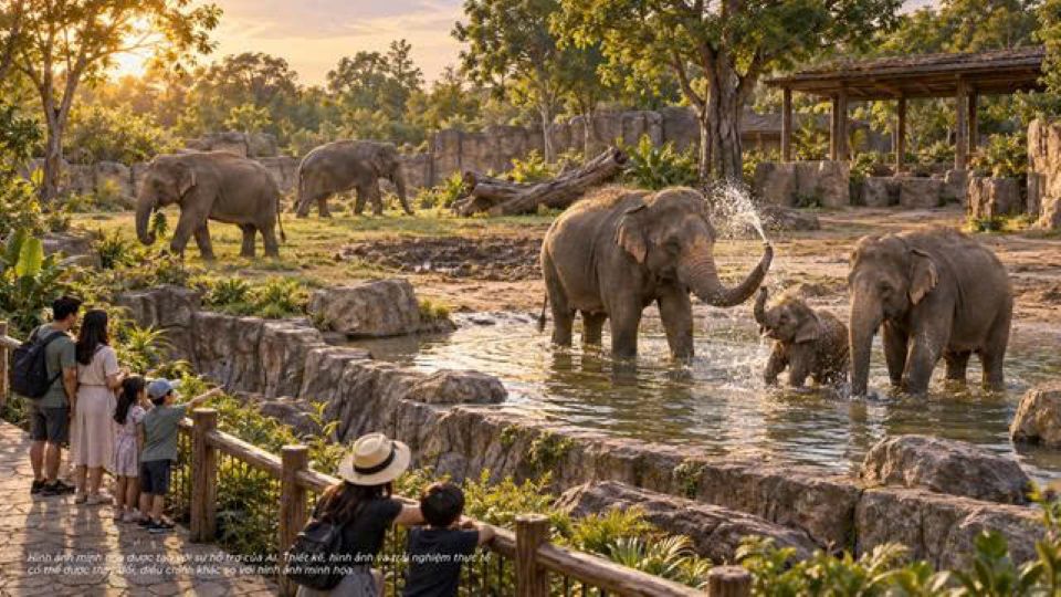 Những cuộc gặp gỡ gần gũi tại Safari giúp du khách tìm hiểu tập tính các loài, học cách tôn trọng, chăm sóc và bảo vệ động vật.