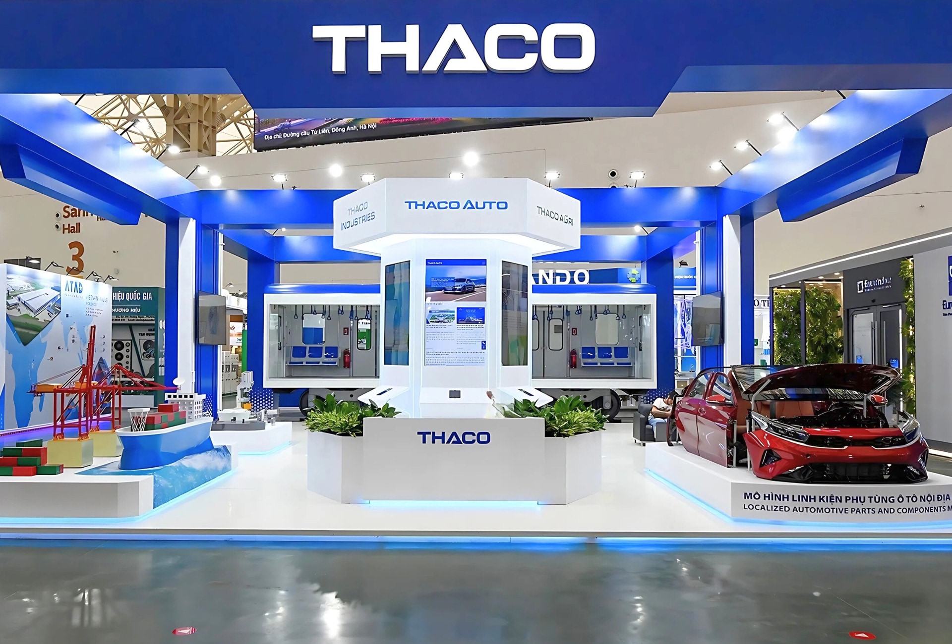 Toàn cảnh gian hàng THACO tại Triển lãm thành tựu đất nước “80 năm hành trình Độc lập - Tự do - Hạnh phúc”