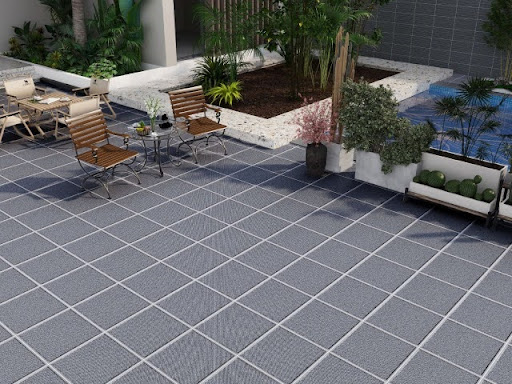 Mẫu gạch lát sân vườn Prime tone xám hiện đại
