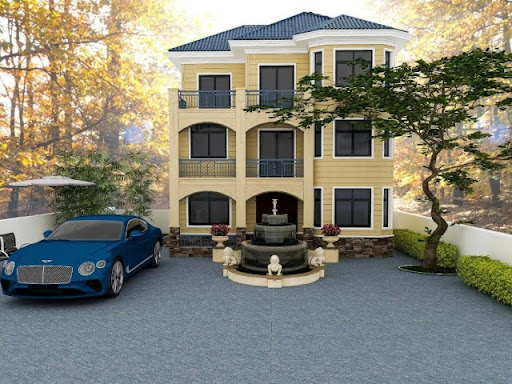 Gạch lát sân vườn Vĩnh Thắng màu xám vân đá