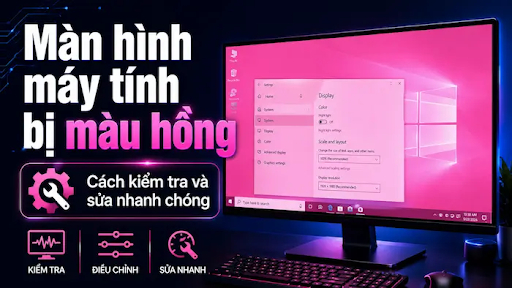 Màn hình máy tính bị màu hồng: GocTechZ chia sẻ cách nhận biết lỗi trước khi mang máy đi sửa