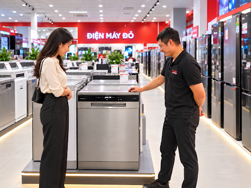 Điện Máy Đỏ giới thiệu nhiều lựa chọn máy rửa bát cho gian bếp.