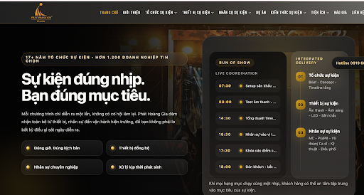 Tổ chức sự kiện chuyên nghiệp Phát Hoàng Gia