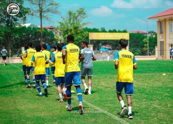 U23 Yemen tập luyện chuẩn bị cho trận đấu với U23 Việt Nam.