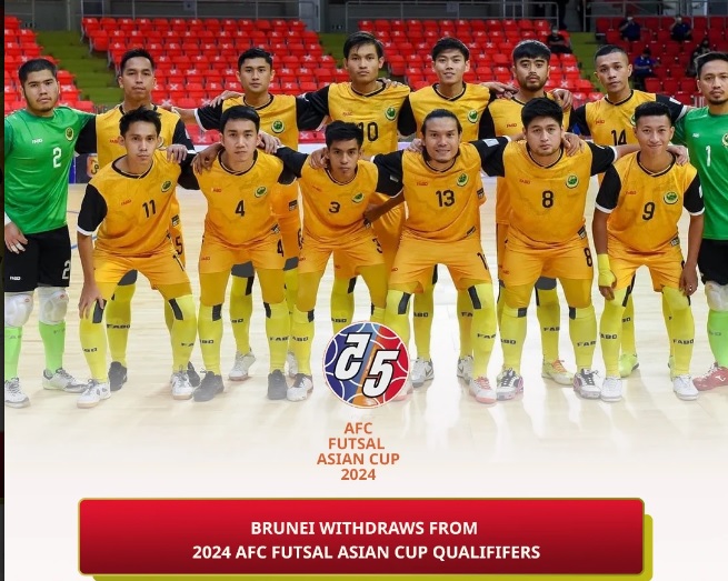 Đội tuyển futsal Brunei chính thức rút khỏi vòng loại giải châu Á.