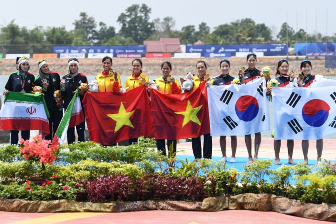 1 trong số 5 huy chương vàng tại Asiad 2018 của Việt Nam thuộc về đội rowing.