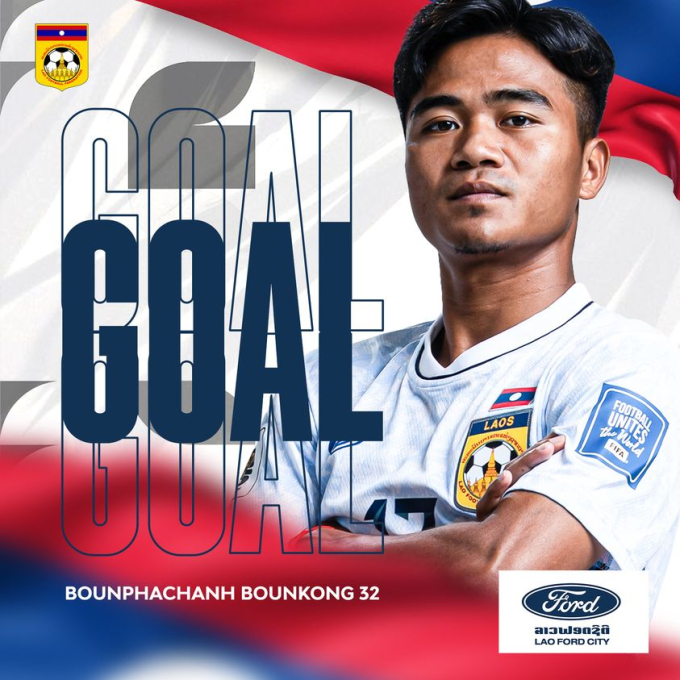 Bounkong ghi bàn thắng duy nhất cho đội tuyển Lào trong trận đấu với Nepal.