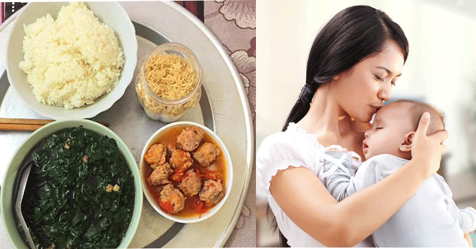 Bà mẹ 'khoe' mâm cơm ở cữ không quá 20.000 đồng khiến nhiều người xót xa