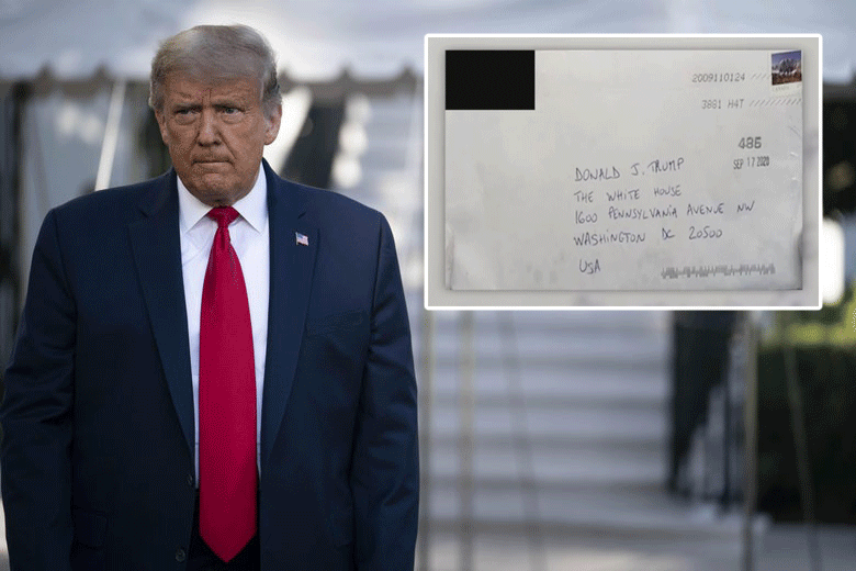 Một bức thư chứa chất độc được gửi đến ông Trump từ Canada