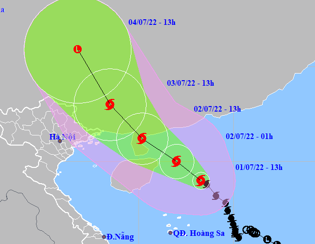 Bão số 1 giật cấp 14, cách Quảng Ninh khoảng 640 km