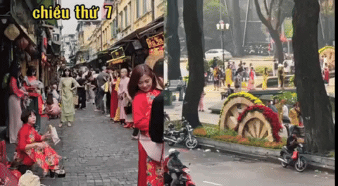 Giới trẻ 2 miền chen chân chụp ảnh áo dài đón Tết, 'cô hai, mợ ba' xuất hiện khắp muôn nơi