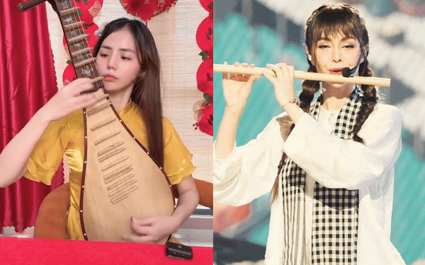 Hương Ly tung clip đánh đàn ngầm phủ nhận chơi nhạc cụ “nhép', netizen réo MLee thổi sáo live