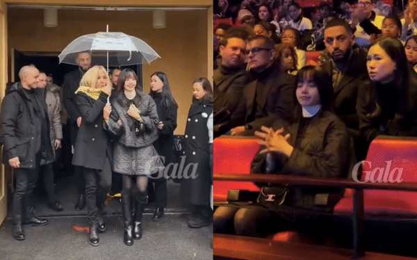 Phu nhân Tổng thống Pháp đích thân che ô cho Lisa, đỡ nàng em út BLACKPINK tránh tình huống nhạy cảm 