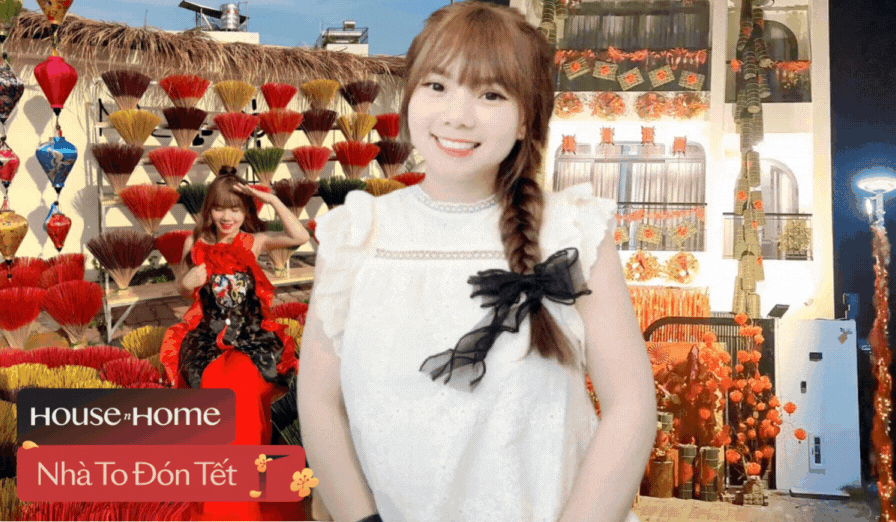 Biệt thự gấu bông hot nhất Noel 2023 đã 'thay áo' sát Tết: Phủ bánh chưng, bánh tét kín 4 tầng lầu, đón khách như hội chợ xuân