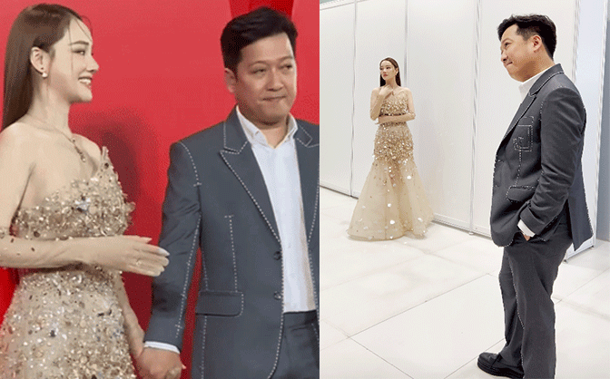 Trường Giang cưng chiều Nhã Phương số 1: Nhường hết spotlight cho vợ, kiên nhẫn chờ và có hành động dễ thương! 