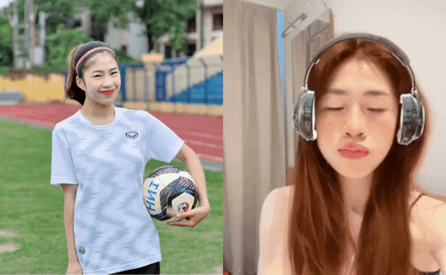 Xả vai 'cơn lốc đường biên' hotgirl bóng đá Thanh Nhã diện đồ táo bạo đi trà sữa