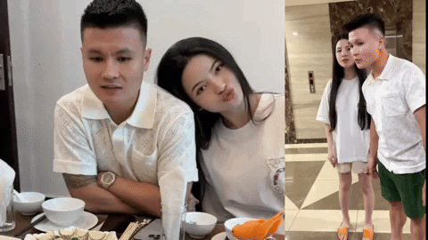 Chu Thanh Huyền tình tứ dựa vai Quang Hải trước mặt gia đình chồng, diện mạo sau một ngày tiếp bố mẹ chồng ghé thăm gây chú ý