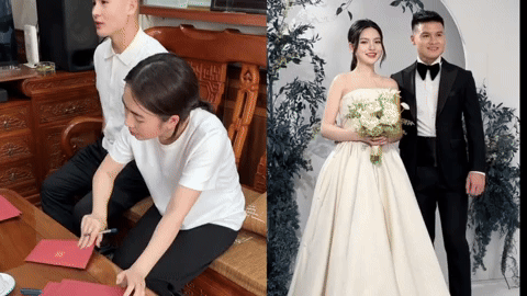 Lộ thiệp cưới của Quang Hải và Chu Thanh Huyền, mời bao nhiêu khách mà chị dâu 'chỉ ăn với viết thiệp hồng' giúp em chồng và em dâu?