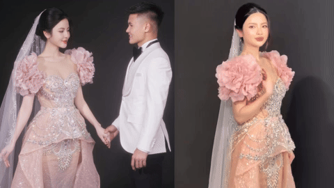 Dân mạng reaction ảnh cưới Quang Hải - Chu Thanh Huyền: Visual cô dâu gánh một chiếc váy cưới còng lưng, càng đơn giản càng đẹp