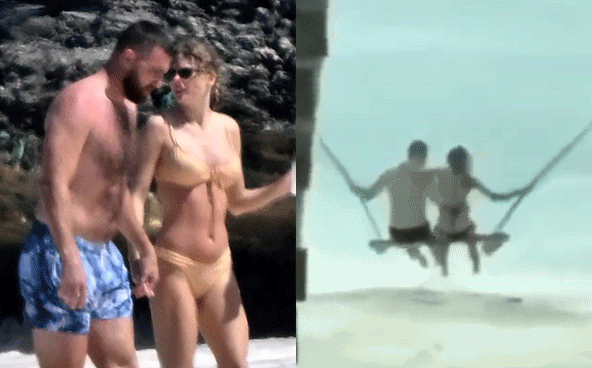 Hot rần rần khoảnh khắc Taylor Swift và bạn trai ngã lộn cổ ngoài biển, thực hư ra sao?