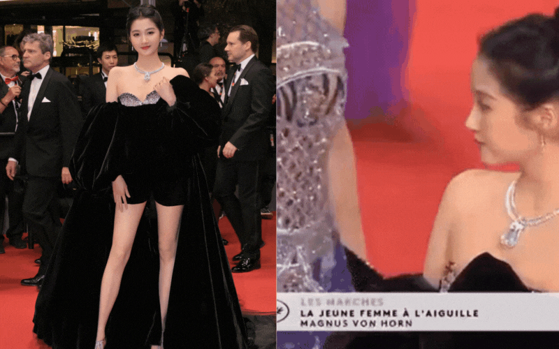 Quan Hiểu Đồng leo thẳng hotsearch Weibo vì bị mỹ nhân 'chiêu trò nhất Cbiz' nhắc nhở tại Cannes 
