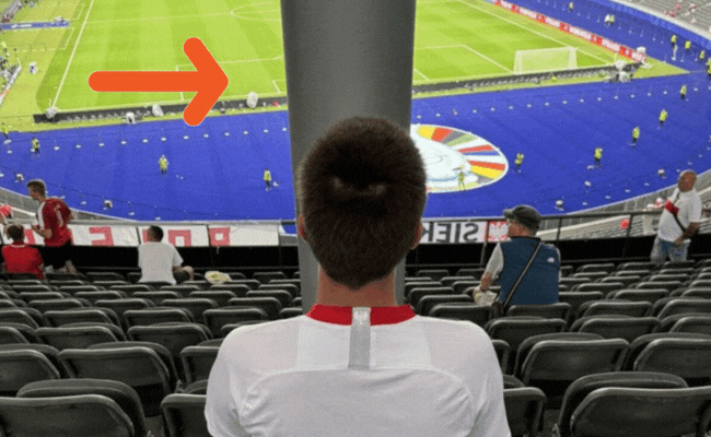 Cực bi hài tại Euro 2024, CĐV bỏ tiền mua vé đến sân nhưng chỉ được ngắm cái cột tròn xoe