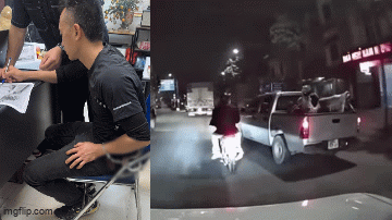 Tin mới nhất vụ xe bán tải tạt đầu làm cả gia đình suýt ngã vào xe rơ-moóc ở Hà Nội