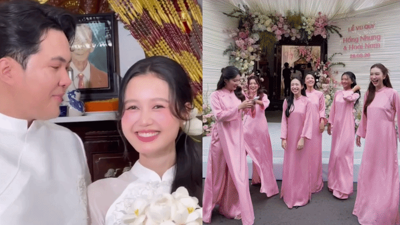 Đám hỏi của Nhung Gumiho - Andiez Nam Trương: Chú rể rưng rưng xúc động, dàn phù dâu - phù rể quá xịn!