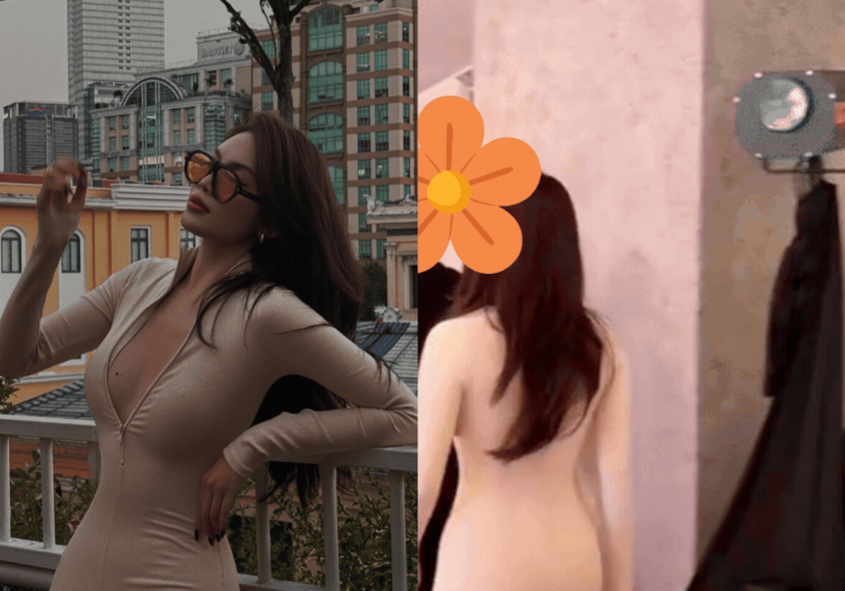 Bạn gái Michael Trương gây sốc với trang phục dự sự kiện như đang... nude!