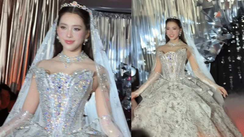 Hoa hậu Tiểu Vy mặc váy cưới: Thần thái đỉnh cao, nhan sắc ngày càng thăng hạng