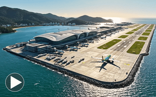 Lần đầu tiên tại Việt Nam, một sân bay… không nằm trên đất liền