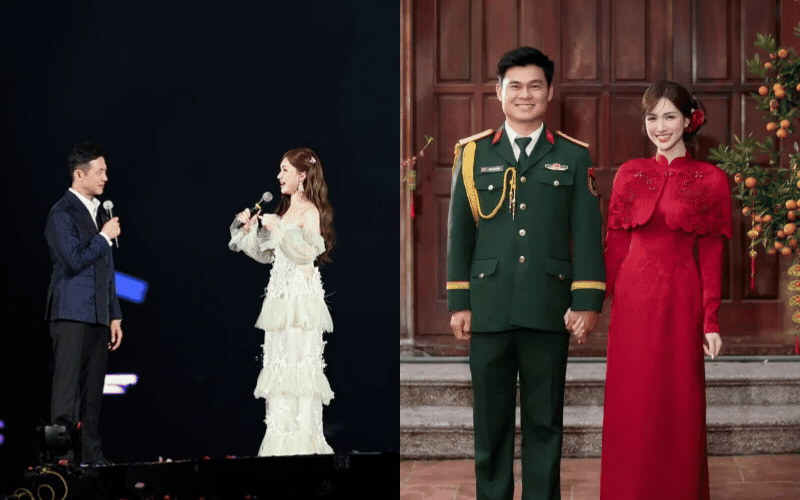 Hòa Minzy và đại úy Thăng Văn Cương đã công khai điều này giữa concert Sao Nhập Ngũ