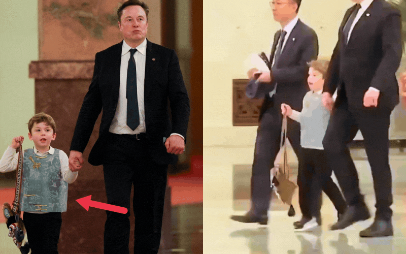 Quý tử 6 tuổi nhà Elon Musk diện đồ giá bình dân 'đi họp' tại Trung Quốc