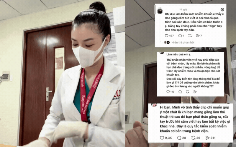 Đăng video lấy mẫu bệnh phẩm, 'người đẹp học Y' được cư dân mạng nhắc nhở 'Găng tay không phải đeo cho đẹp hay cho sạch tay đâu'