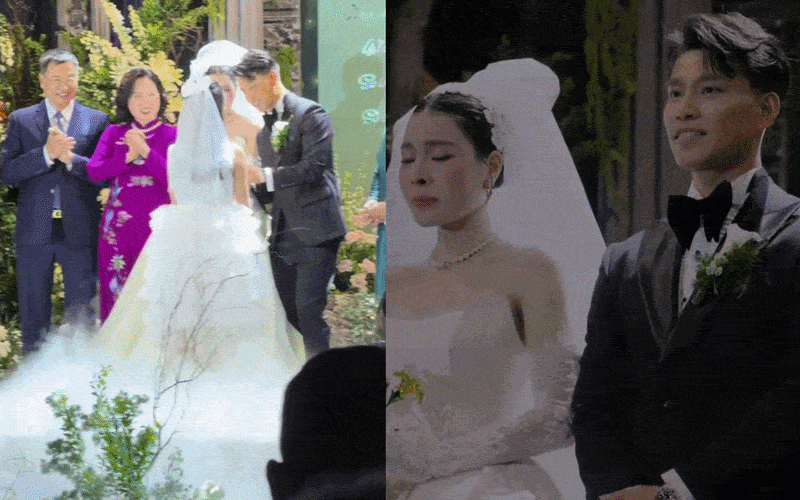 Trần Bích Hạnh công khai con riêng tại đám cưới, Văn Thanh tuyên bố: “Ba sẽ luôn ở bên bảo vệ và yêu thương hai mẹ con”